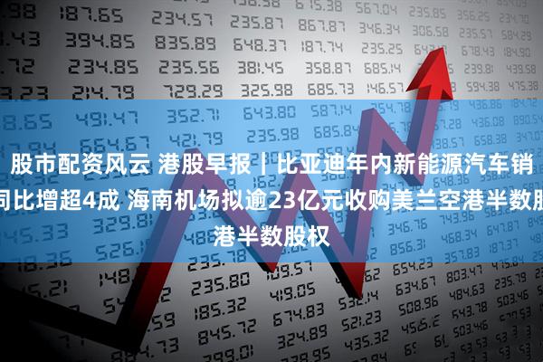 股市配资风云 港股早报｜比亚迪年内新能源汽车销量同比增超4成 海南机场拟逾23亿元收购美兰空港半数股权